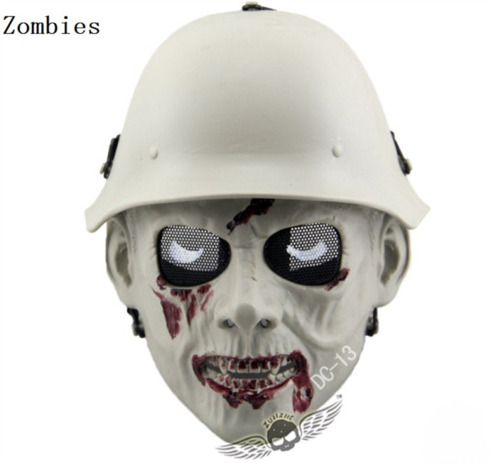 Skull Tactical Military Paintball Airsoft Full Face Masks zombies - Click Image to Close